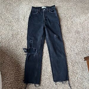 Black Distressed Abercrombie Jeans